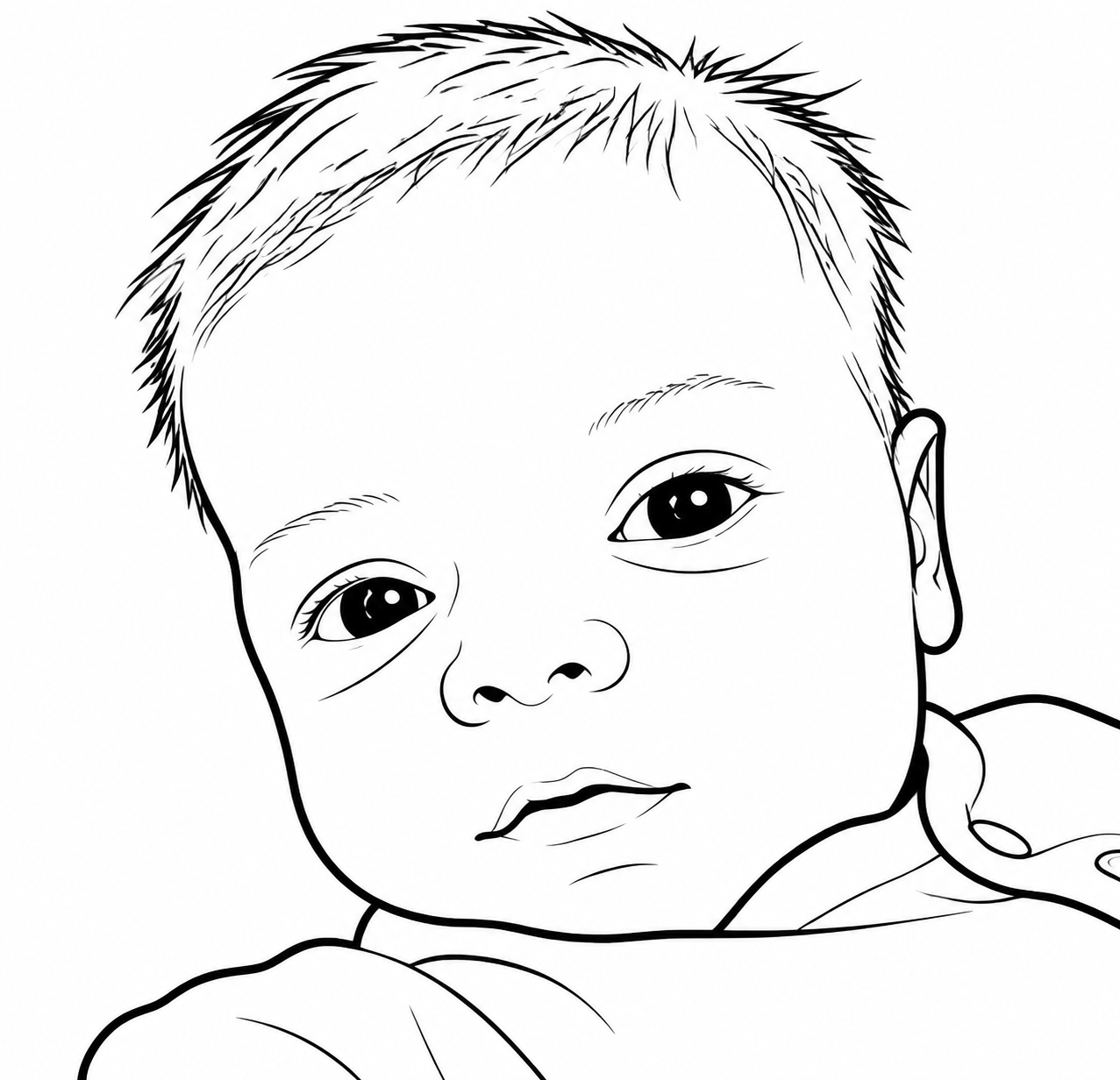 Line drawing portrait of Alexander